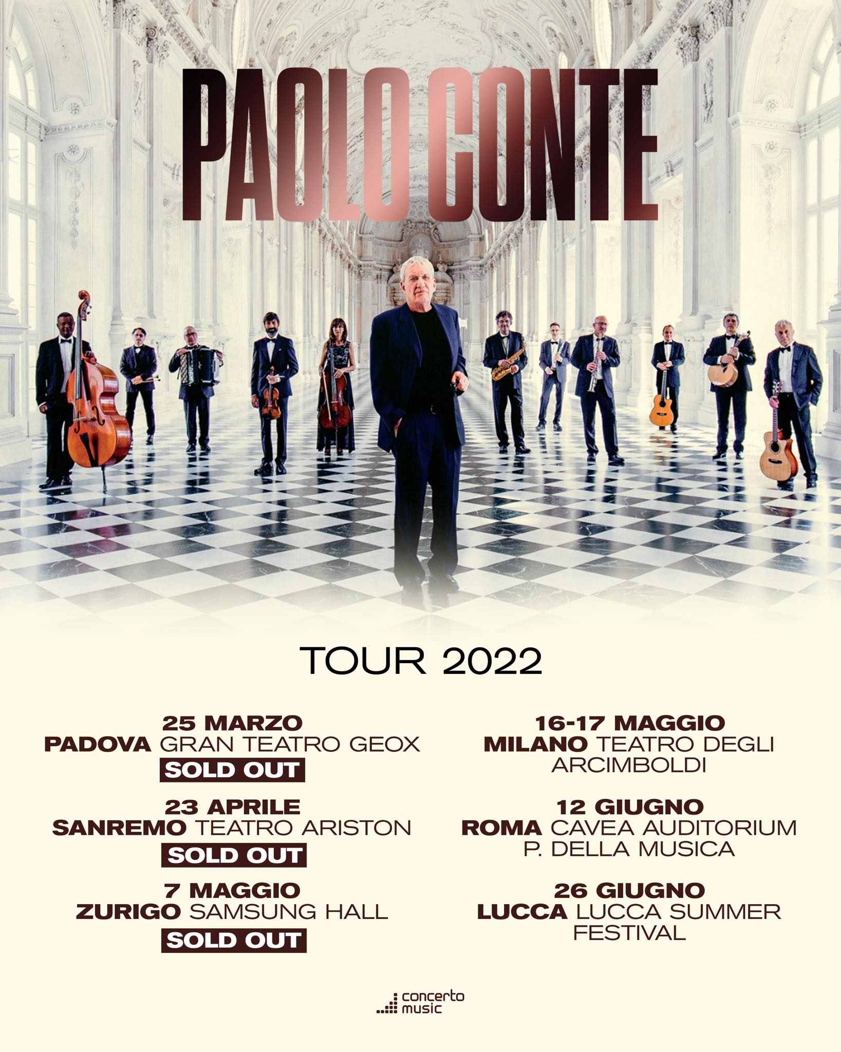 paolo conte tour 2022